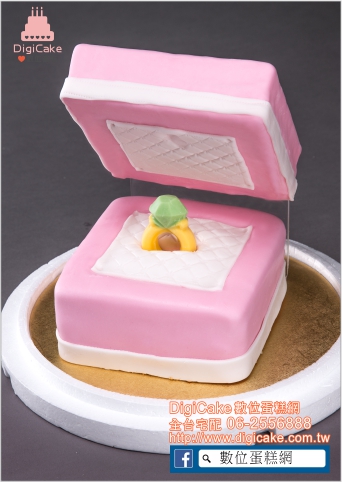 求婚戒指(粉紅)造型蛋糕