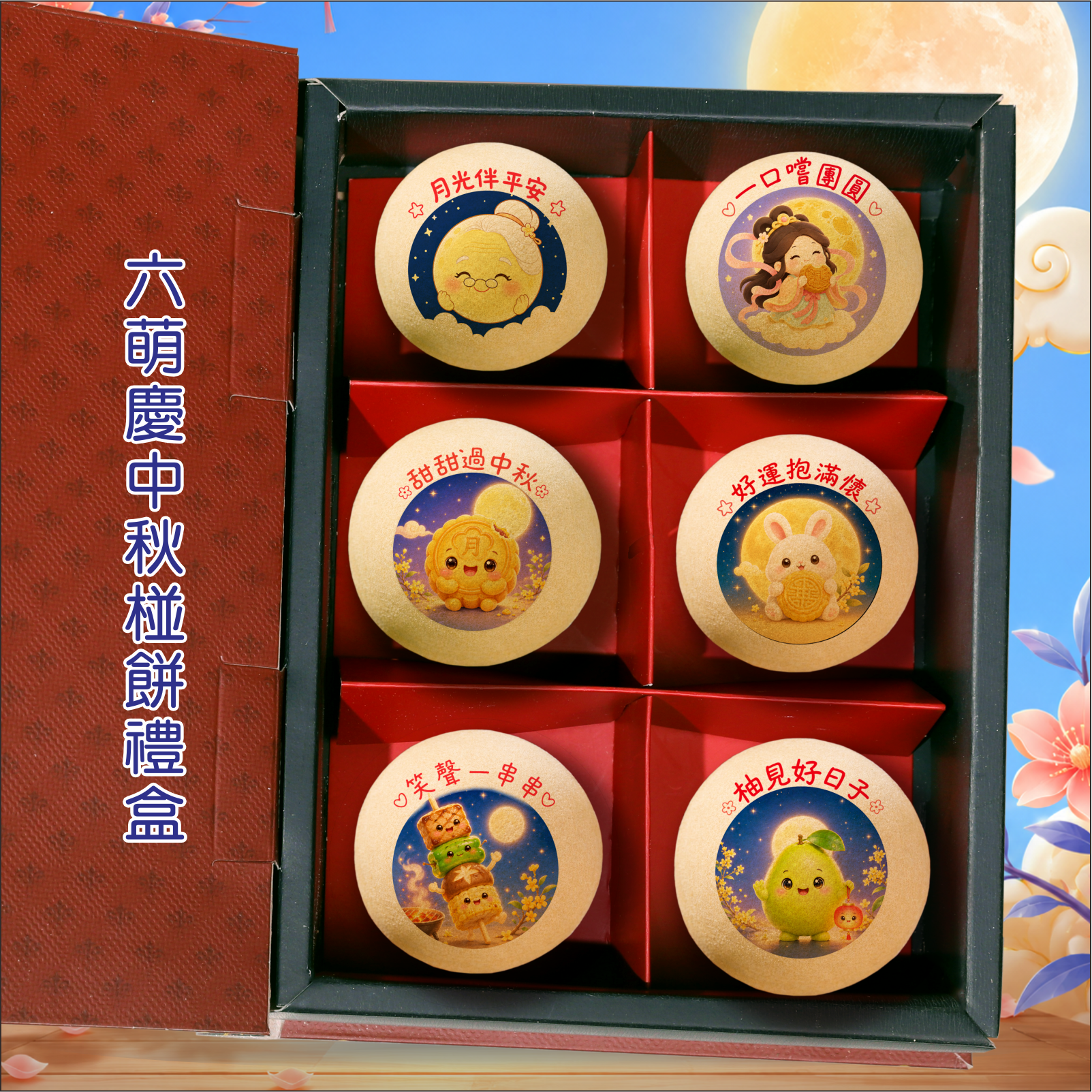 六萌慶中秋椪餅禮盒(六萌圖公版)