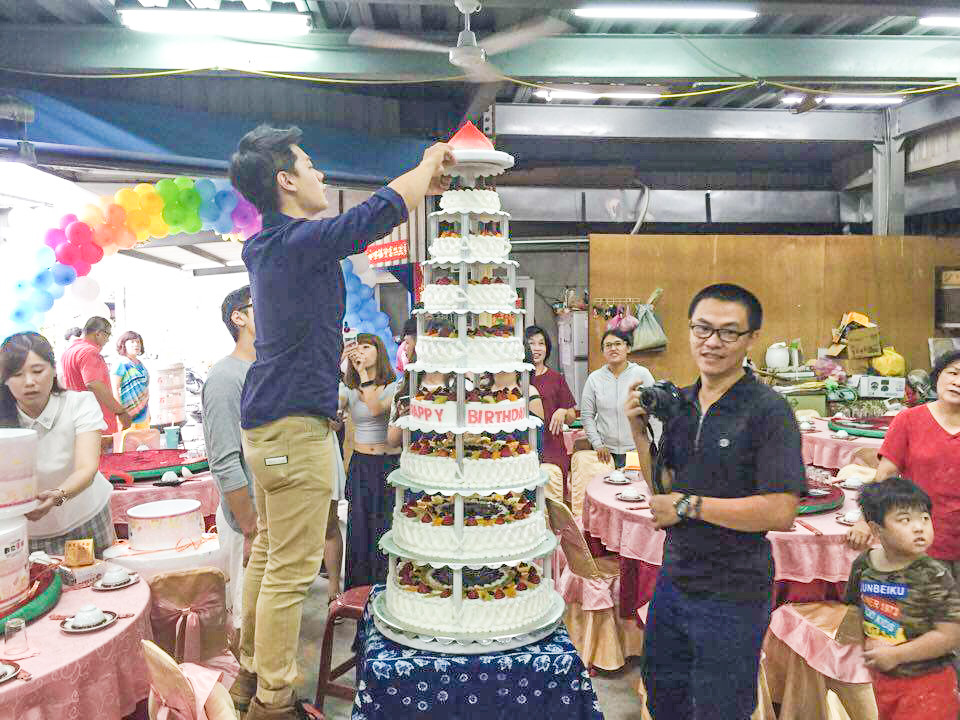 大壽桃祝壽九層蛋糕
